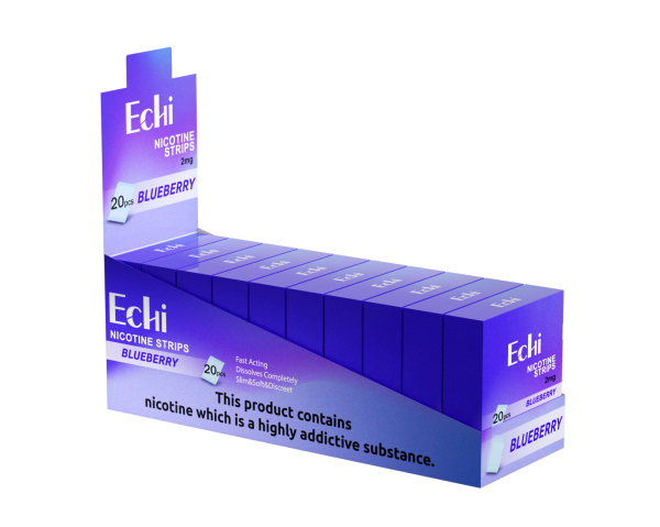 Echi Blueberry Nicotine Strips 2mg - Image 4