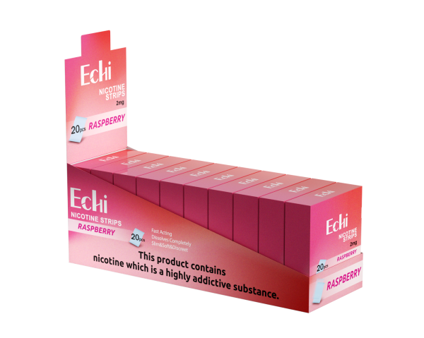 Echi Raspberry Nicotine Strips 2mg - Image 4