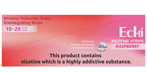 Echi Raspberry Nicotine Strips 2mg - Image 5