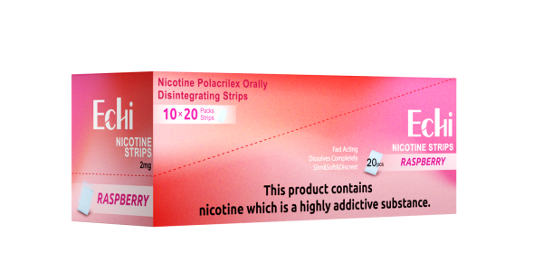 Echi Raspberry Nicotine Strips 2mg - Image 6